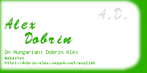 alex dobrin business card